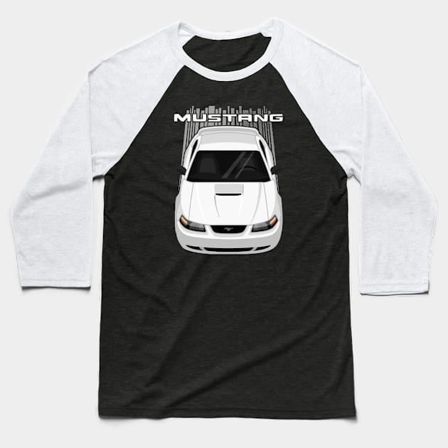 Mustang GT 1999 to 2004 SN95 New Edge - White Baseball T-Shirt by V8social